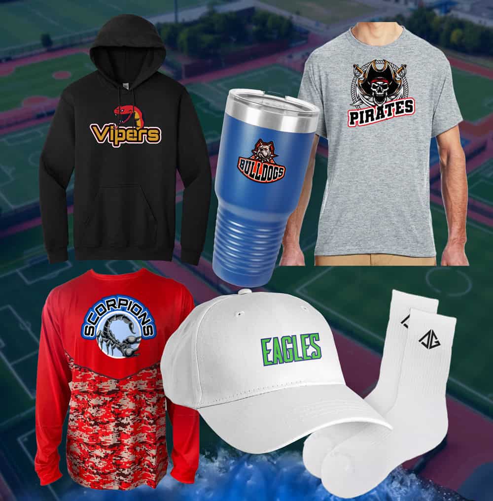 Vipers hoodie with team logo, perfect for sports fans and team apparel lovers.